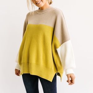 *SALE* Free People Easy Street Tunic Color-Block Lime